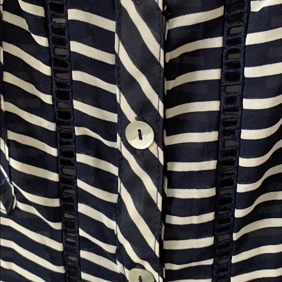 navy blue and white striped top - Picture 4 of 5